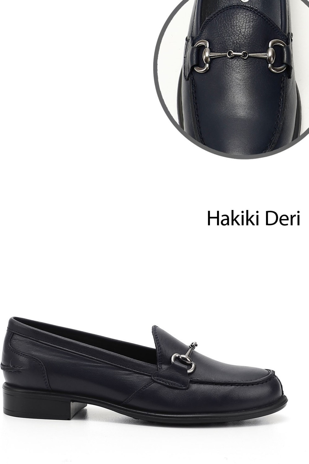 Gönderi(r) Kadın Siyah Tokalı Hakiki Deri Loafer Ayakkabı