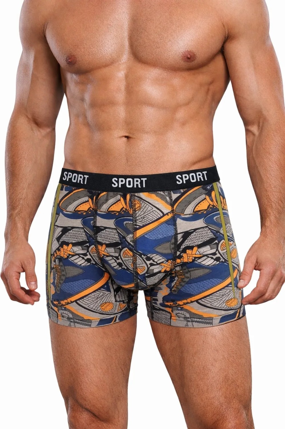 Deean Desenli Düz Karışık Erkek 9'lu Paket Pamuklu Boxer görsel 8