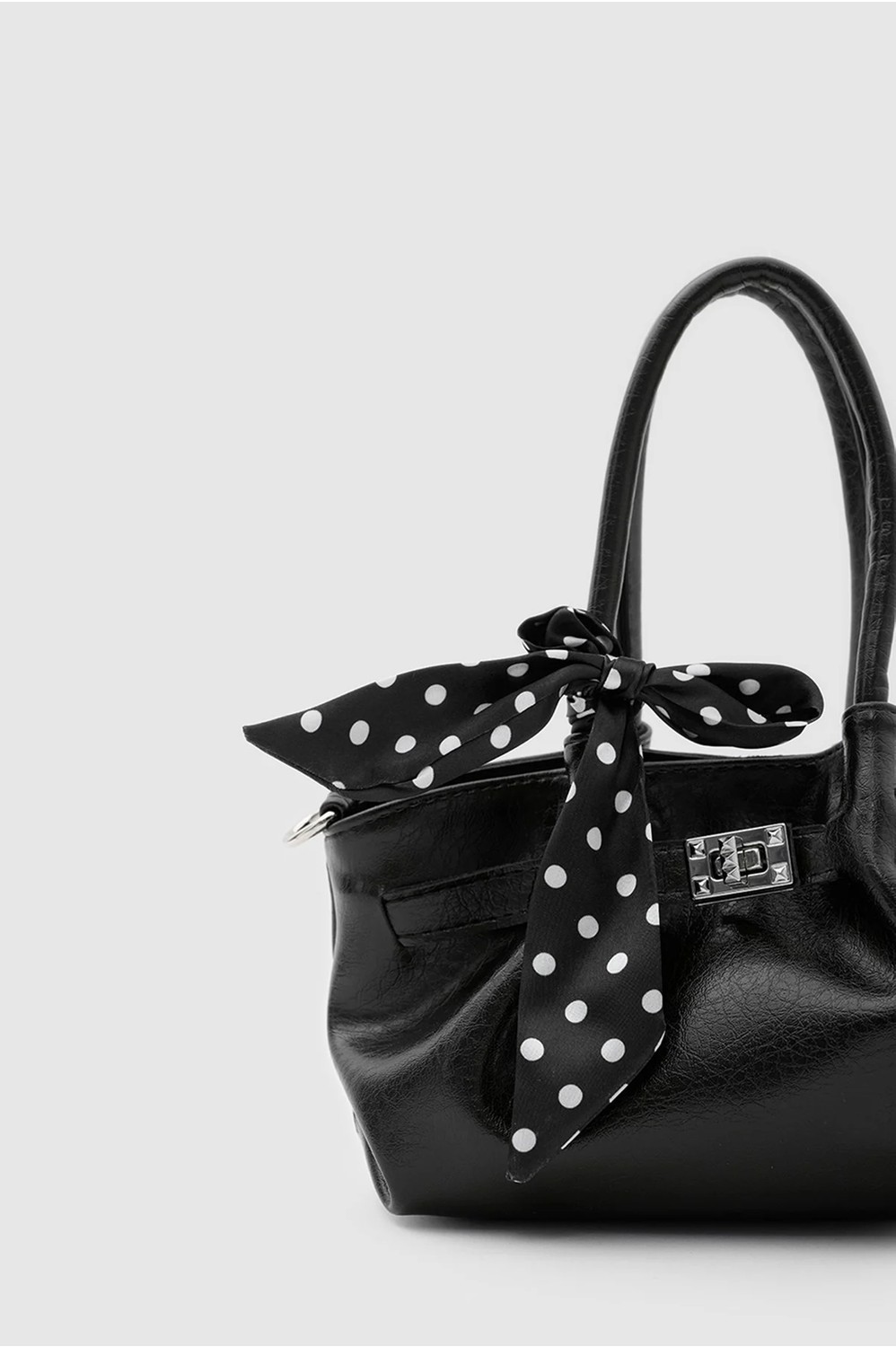 Shule Bags Pier Fular Detaylı El ve Çapraz Çanta Pudra Pembe görsel 4