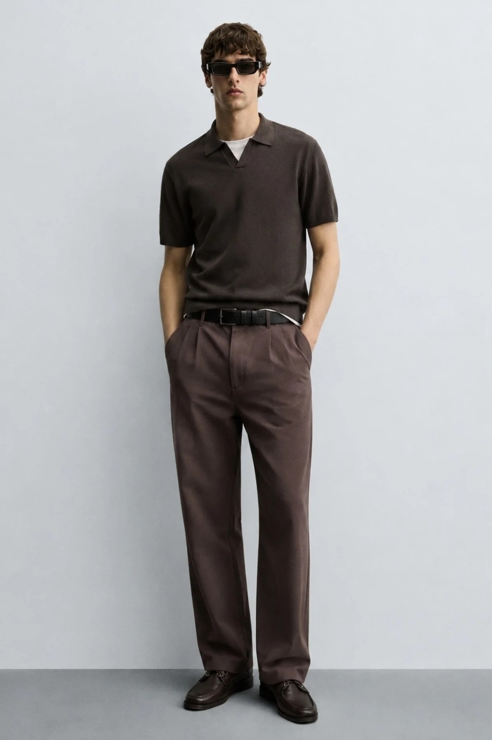 Madmext Lacivert Pilili Relaxed Fit Pantolon E6588