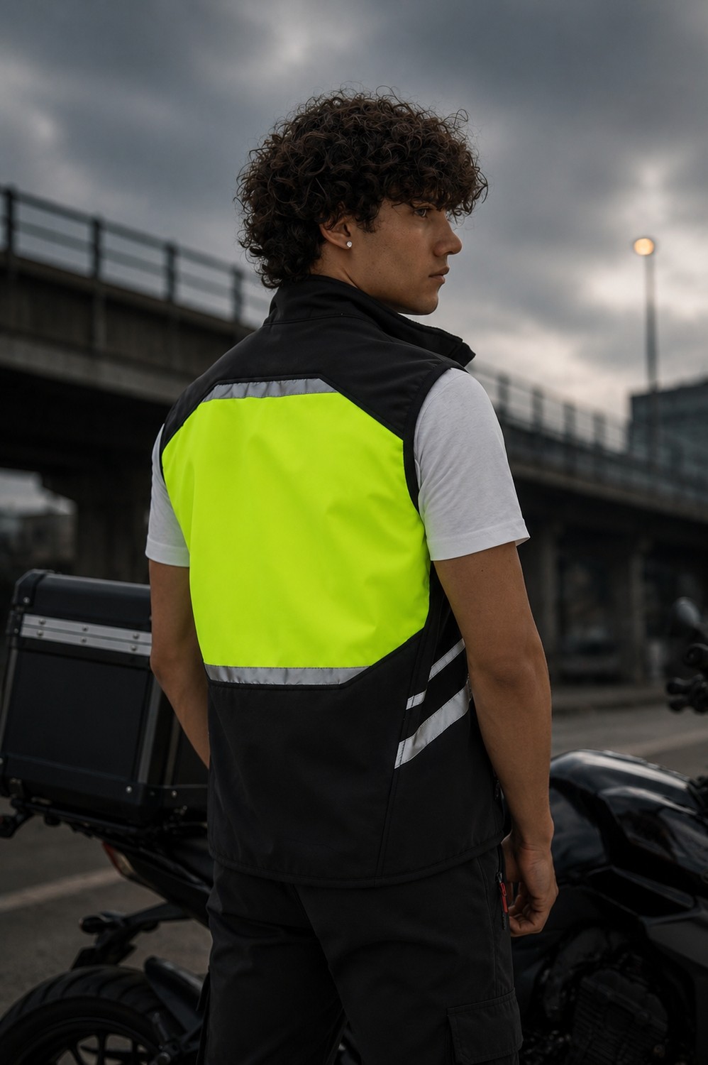 Longberg Reflektörlü Softshell Motosiklet ve Iş Güvenliği Yeleği görsel 3