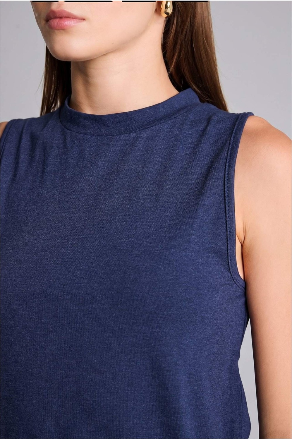 DeFacto Slim Fit Yarım Balıkçı Yaka Penye Açık Kahverengi Atlet H8040AX26SM görsel 7