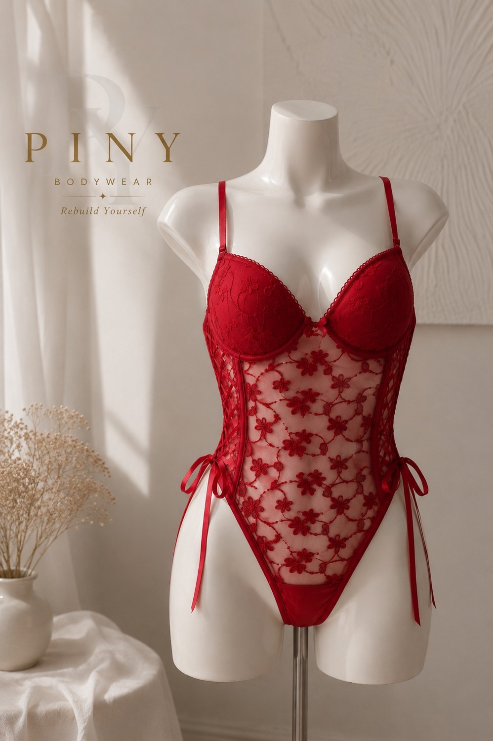 Piny Pıny Scarlet Blossom Bodysuit görsel 2