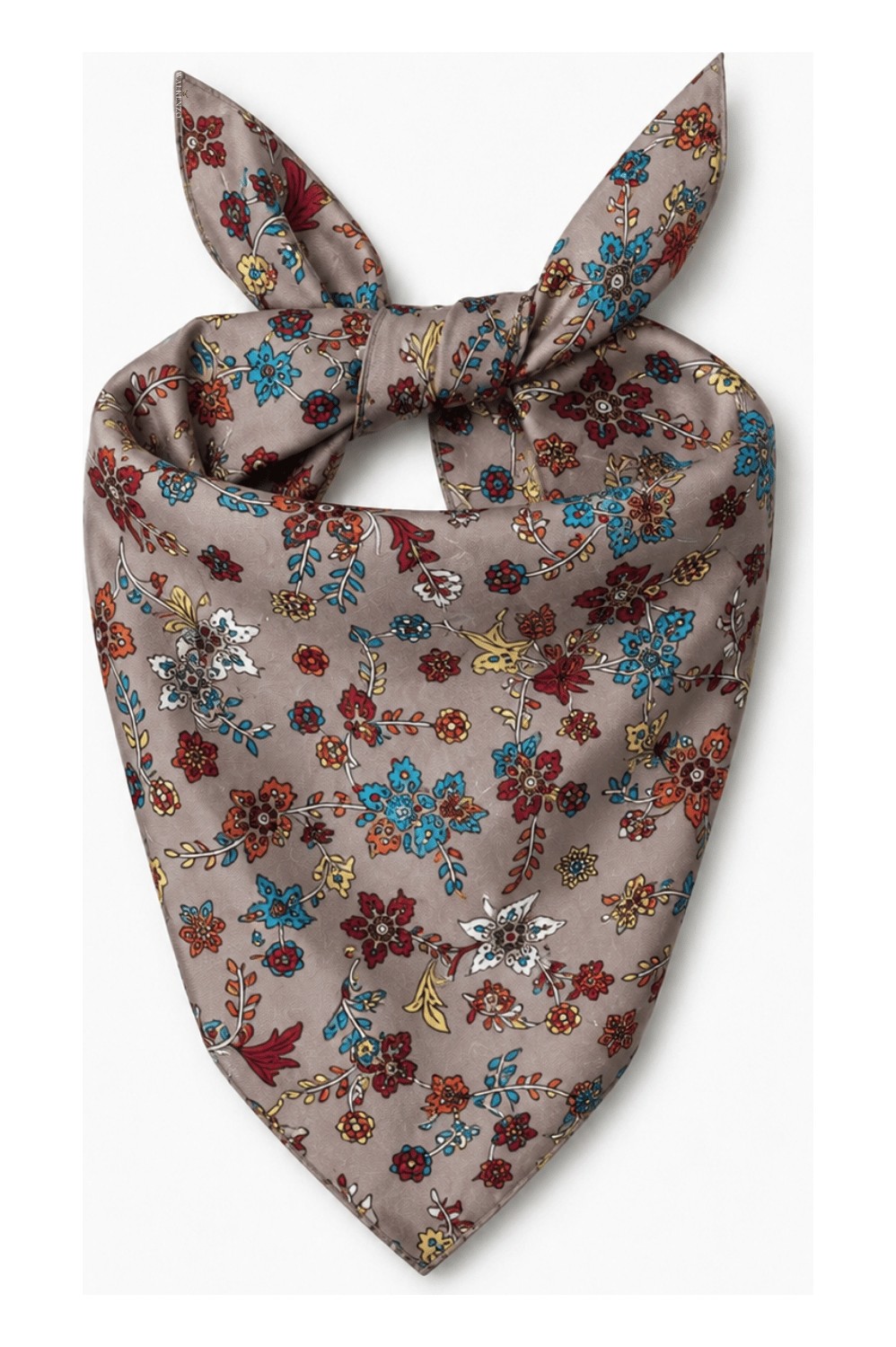 Walkenzo Lara Çiçek Desenli %100 Pamuklu Çok Amaçlı Bandana Fular görsel 2