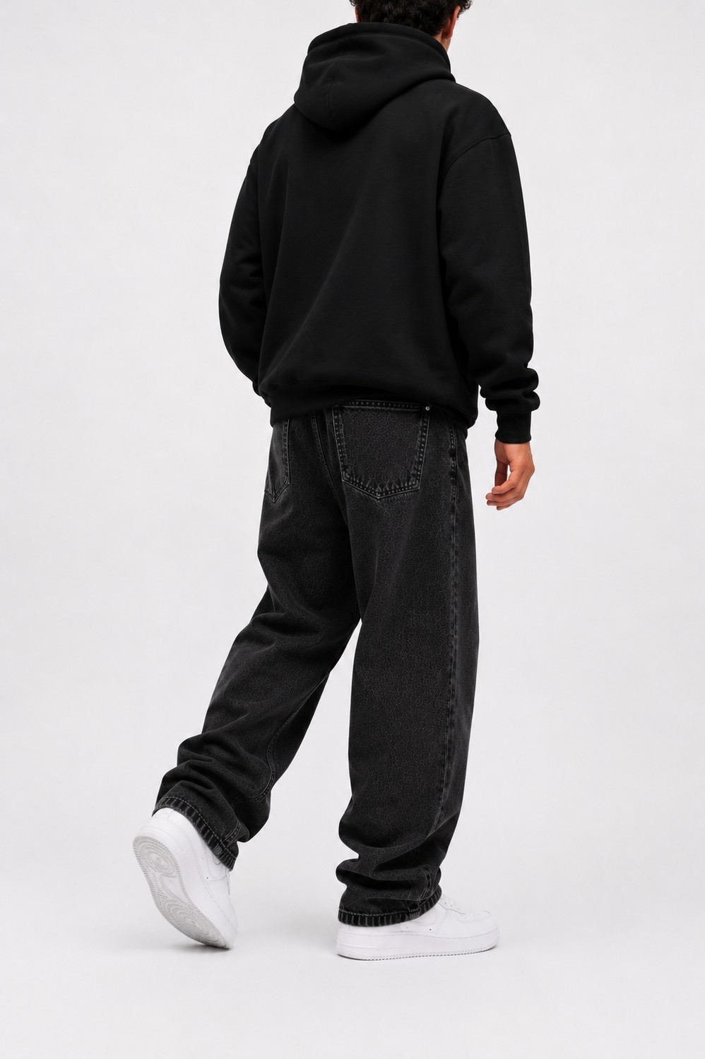 Lyvens Erkek Koyu Füme Baggy Jean Pantolon görsel 4