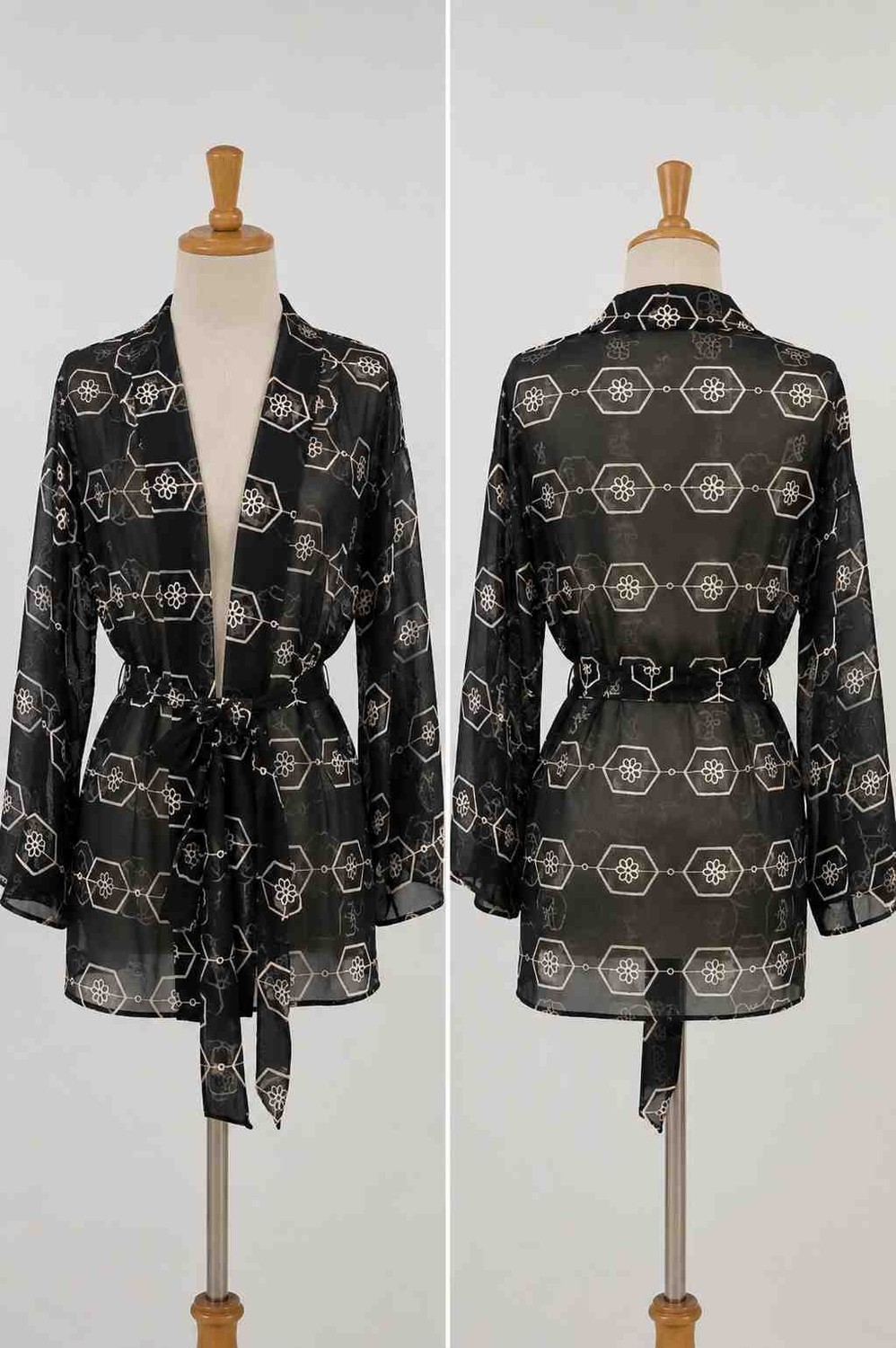 Daisy Tasarım Fisto Desenli Şifon Kimono görsel 5