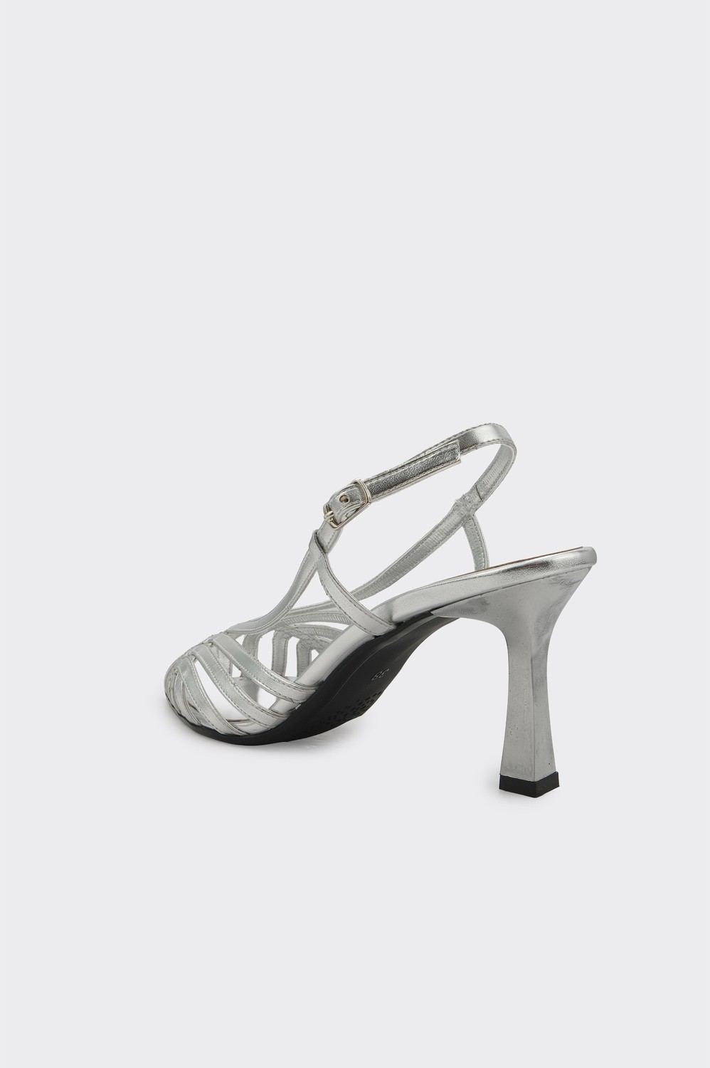 Derinet Örgü Bant Detaylı Bilekten Bağlamalı Kadın Abiye Ayakkabı görsel 3