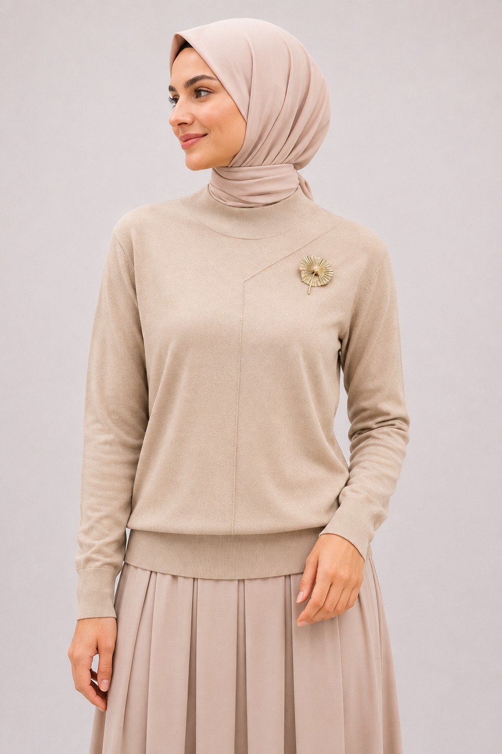 Nuss Basic Tunik NS-27K200 Bej görsel 3