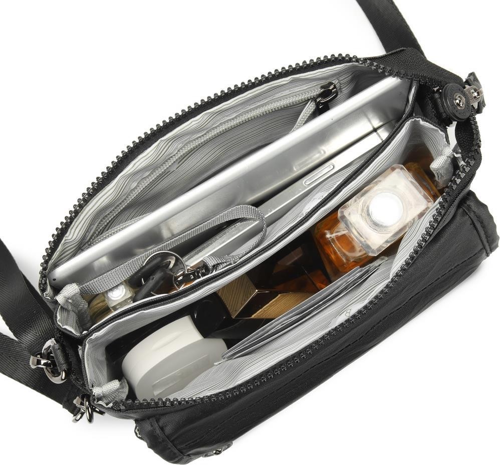 Smart Bags Kadın Postacı Çantası Minik Boy Krinkıl Kumaş 1191 Su Geçirmez Siyah görsel 3