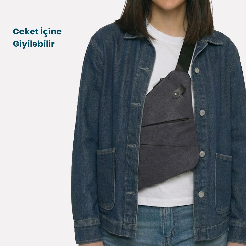 Normath Hırsızlık Önleyici Seyahat Omuz Çantası Su Geçirmez Kesilmez Gizli Bölme Ayarlanabilir Günlük Unisex görsel 3