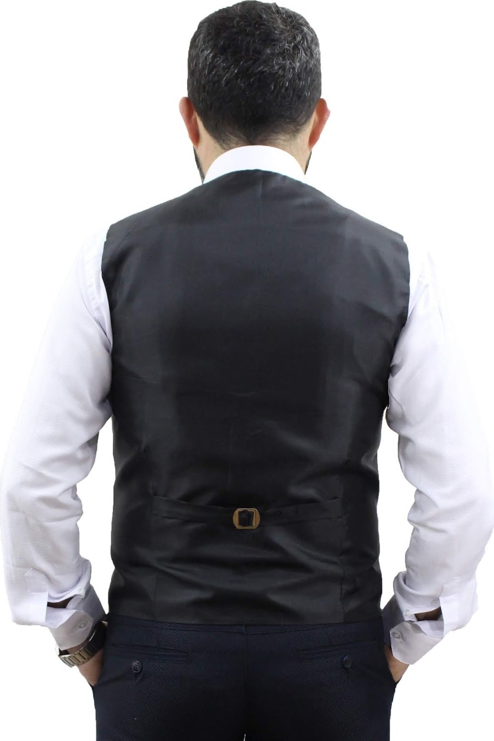 Mentor Regalo Mento Regalo Erkek Yelek U Yaka Cepken Siyah 50161 görsel 5