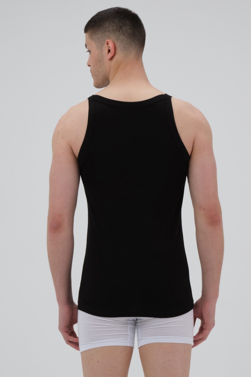 FSM 1453 Fsm1453 Erkek Pamuklu Süprem Penye Slim Fit Ince Askılı Sporcu Likralı Atlet 6'lı -1006 görsel 2