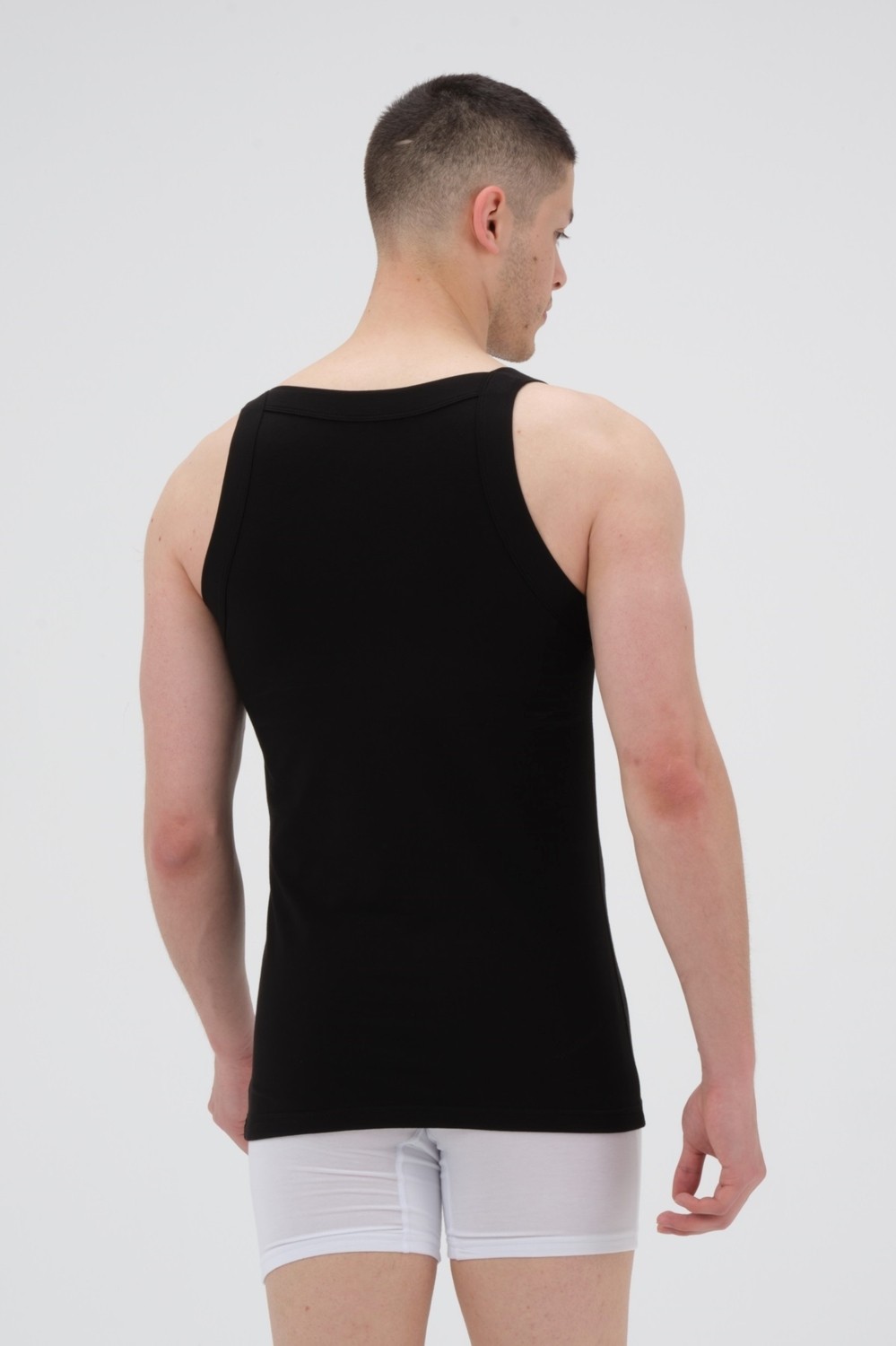 FSM 1453 Fsm1453 Erkek Pamuklu Süprem Penye Slim Fit Sporcu Likralı Atlet 2'li -1007 görsel 2