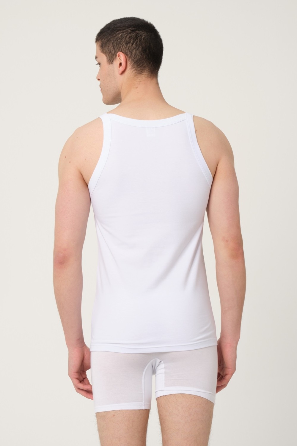 FSM 1453 Fsm1453 Erkek Pamuklu Süprem Penye Slim Fit Ince Askılı Sporcu Likralı Atlet 6'lı -1006 görsel 4