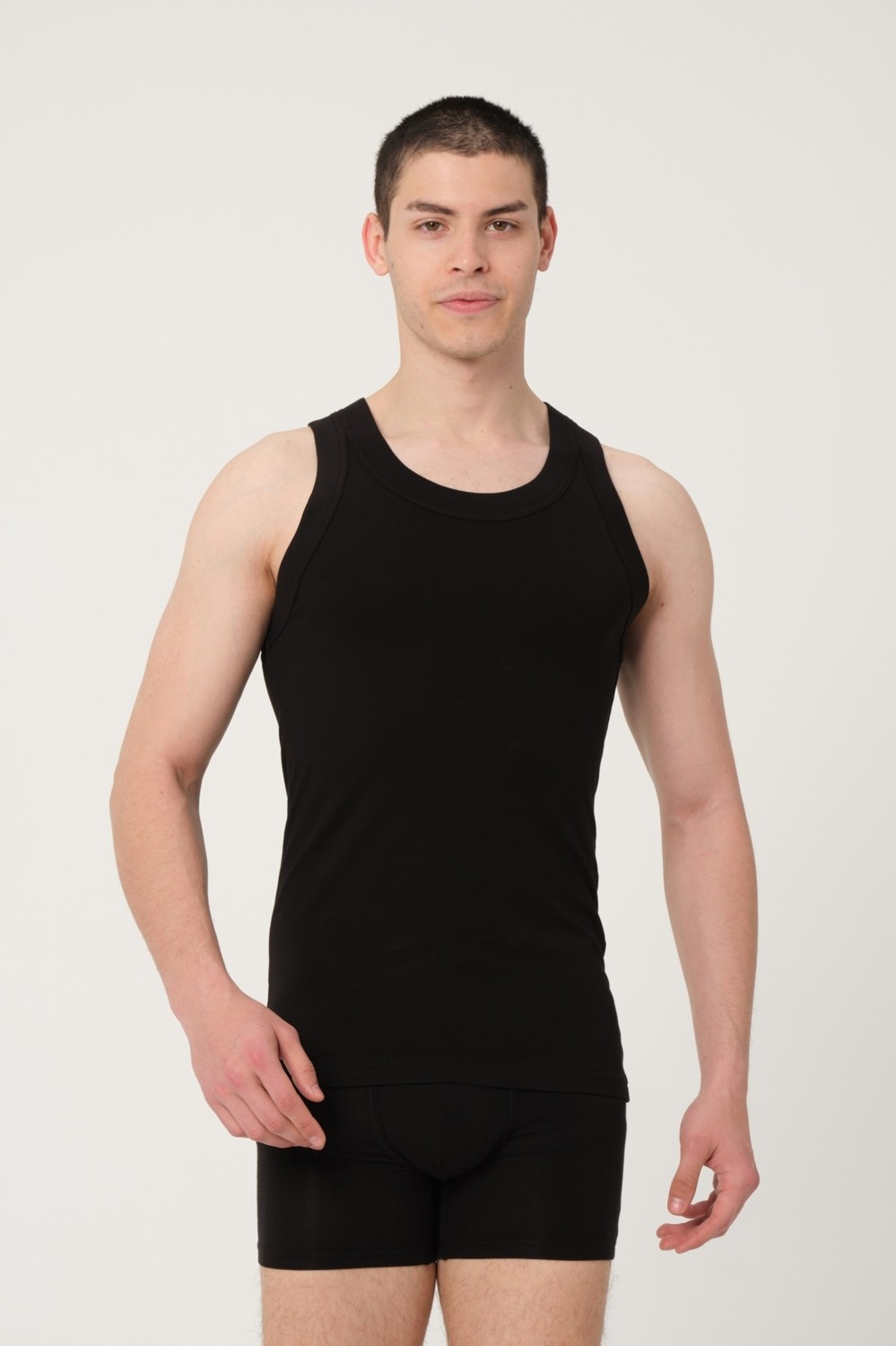 FSM 1453 Fsm1453 Erkek Pamuklu Süprem Penye Slim Fit Atlet Kolsuz Likralı Üst 2'li - 1023