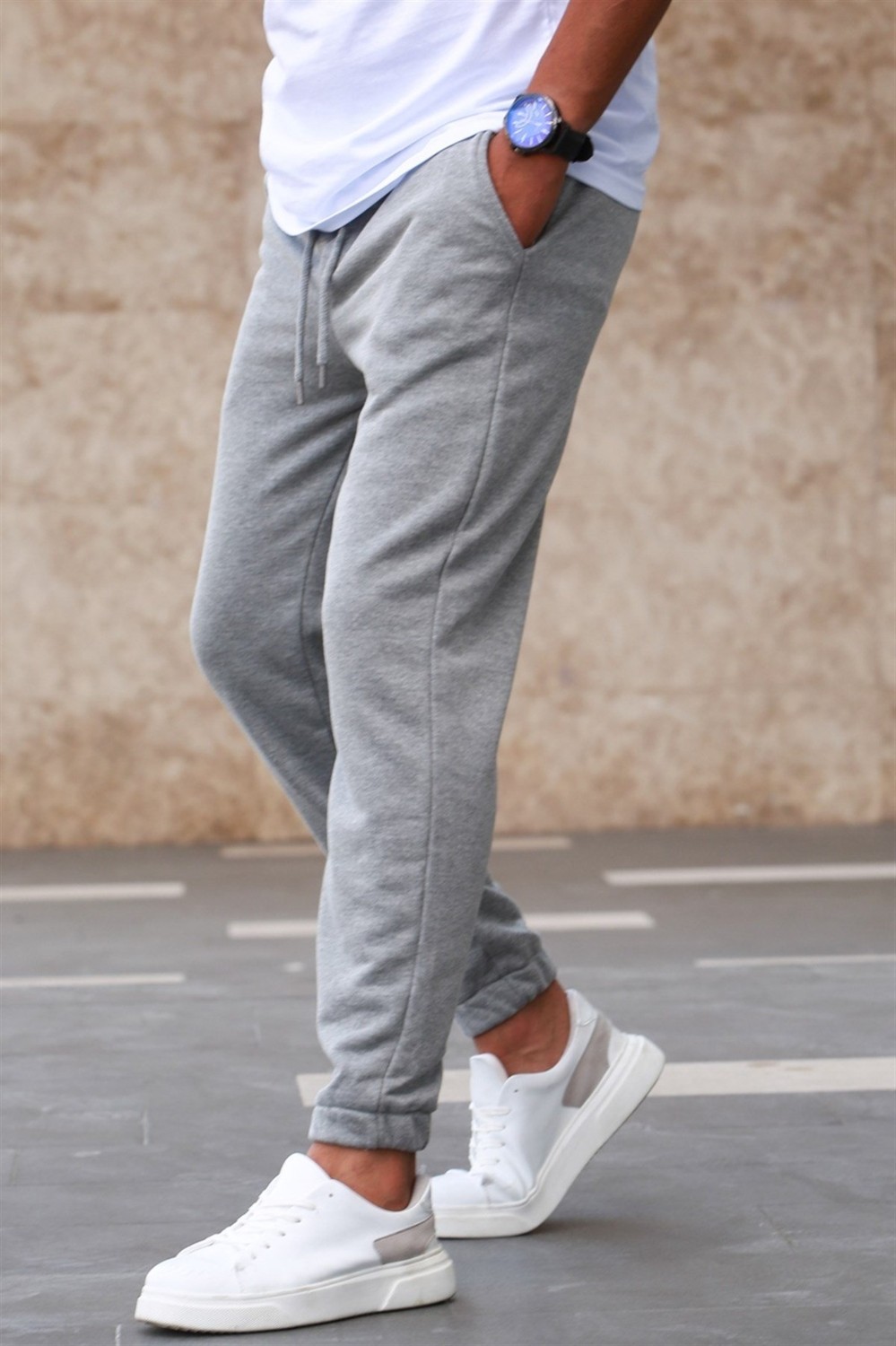 Madmext Gri Basic Eşofman 5424 görsel 7