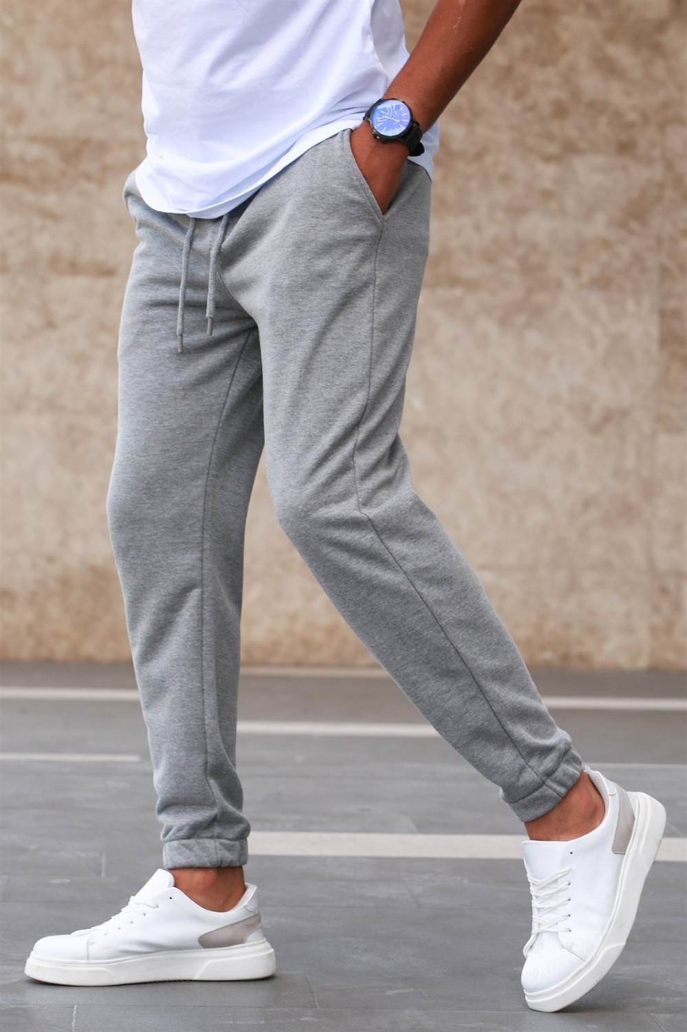 Madmext Gri Basic Eşofman 5424 görsel 8