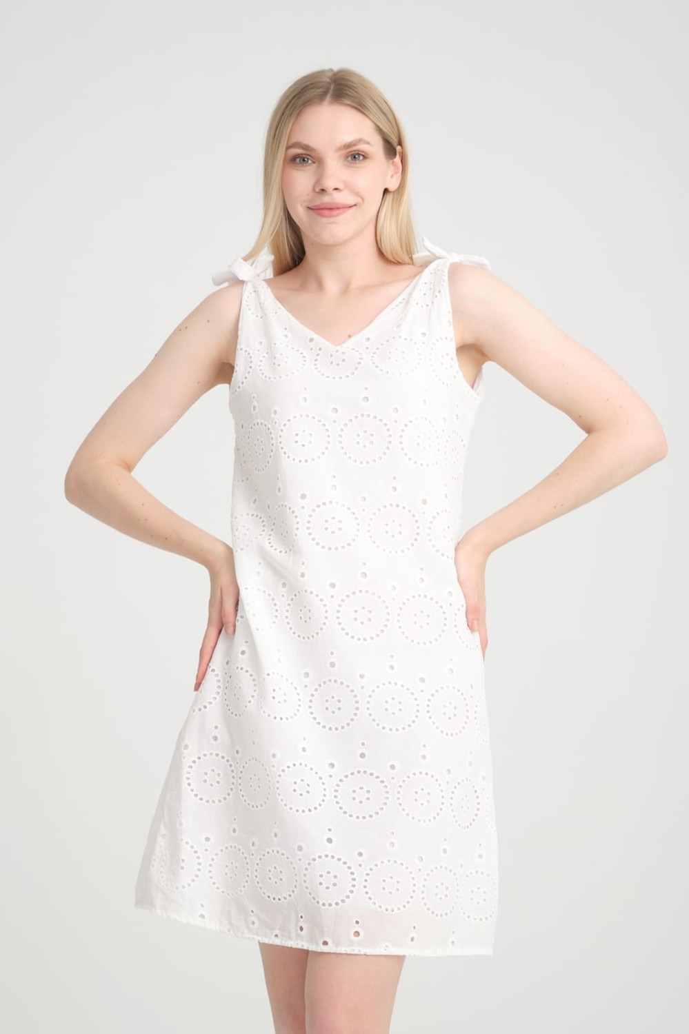 Cng Moda Fistolu Astarlı Yazlık Elbise