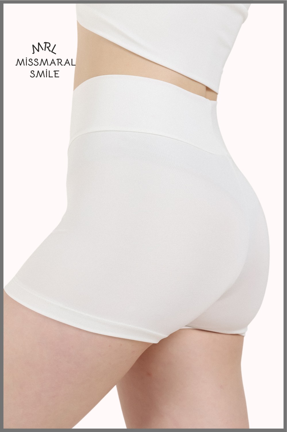Miss Maral Kadın Antrasit Mini Şort Boxer Yüksek Bel Fit Görünüm 11080 görsel 2