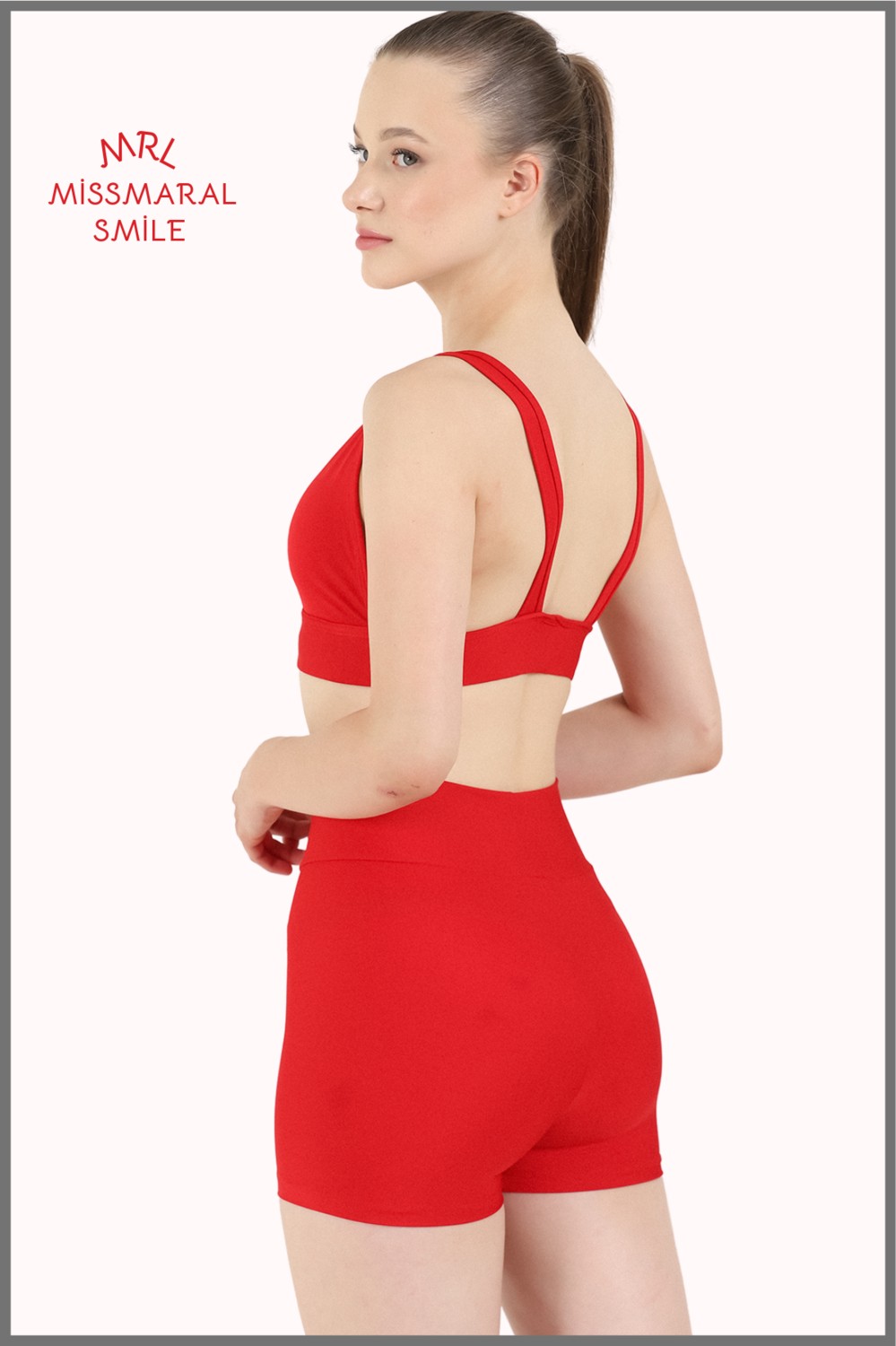 Miss Maral Kadın Antrasit Mini Şort Boxer Yüksek Bel Fit Görünüm 11080