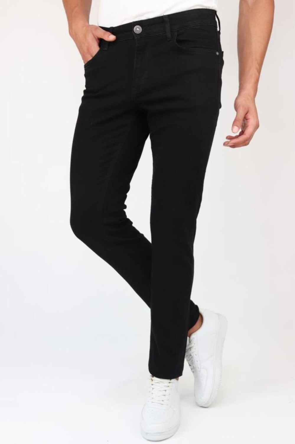 Hlt Jeans Erkek Siyah Slim Fit Likralı Esnek Jeans Kot Pantolon HLTHE001937 görsel 4