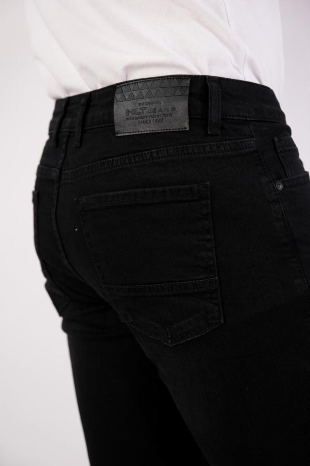 Hlt Jeans Erkek Taşlamalı Kesim Esnek Likralı Siyah Kot Jean Şort Hlthe001960 Rahat ve Şık görsel 7