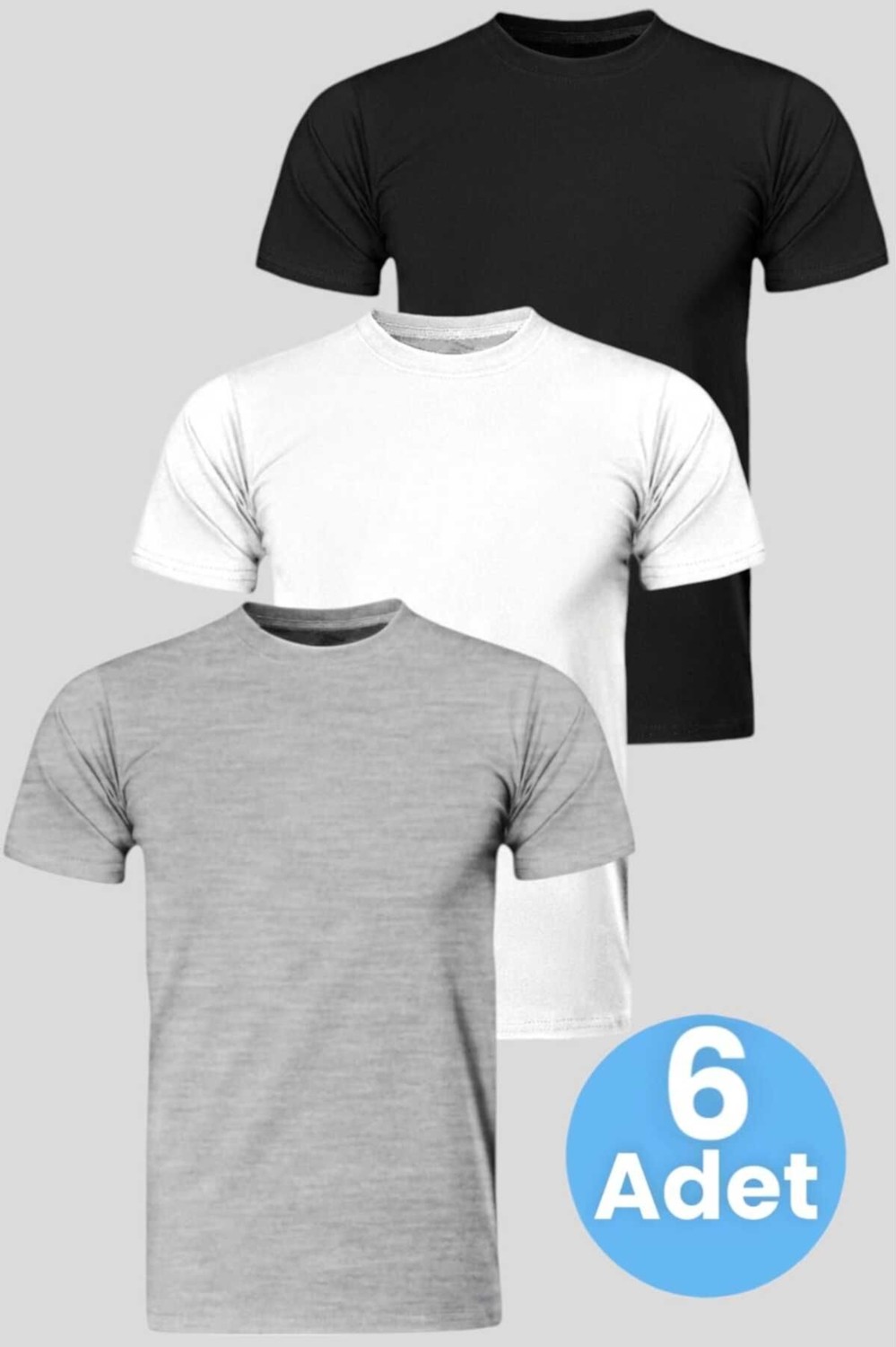 Uniquetrenders Erkek Sıfır Yaka Pamuklu Fanila 6'lı Set görsel 2