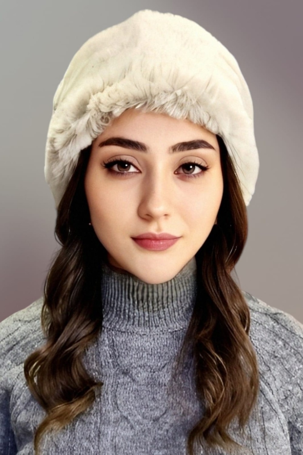 Tezzgelsin Kadın Vegan Kürk Boyunluk Bandana görsel 8