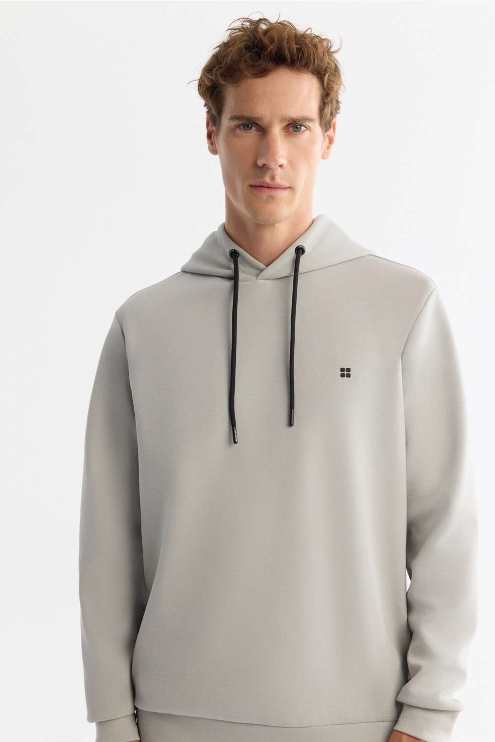 AVVA Erkek Antrasit Kapüşonlu Esnek Yumuşak Doku İnterlok Kumaş Regular Fit Sweatshirt B001101 görsel 7