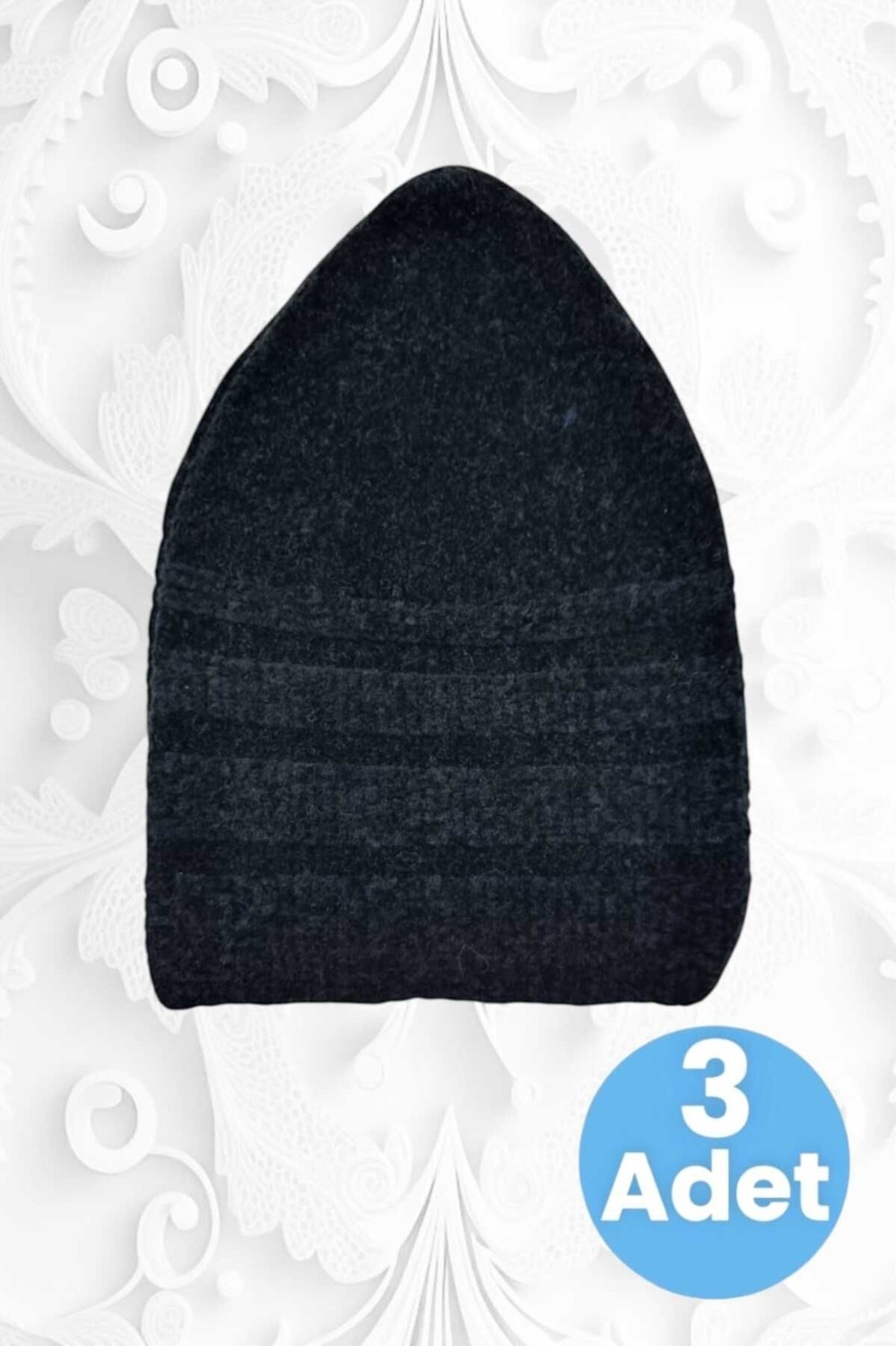 Tezzgelsin 3'lü Kadife Takke Kaliteli Namaz Takkesi görsel 8