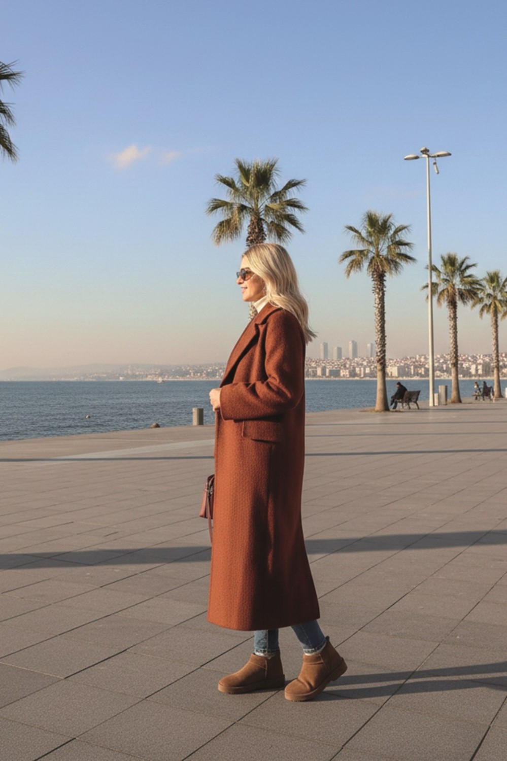 Barbora Kışlık Astarlı Detaylı Kadın Kaşmir Kaban görsel 2