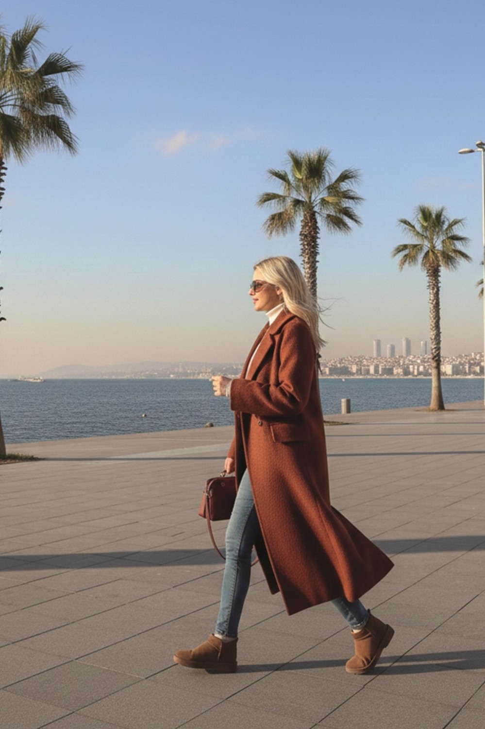Barbora Kışlık Astarlı Detaylı Kadın Kaşmir Kaban görsel 3