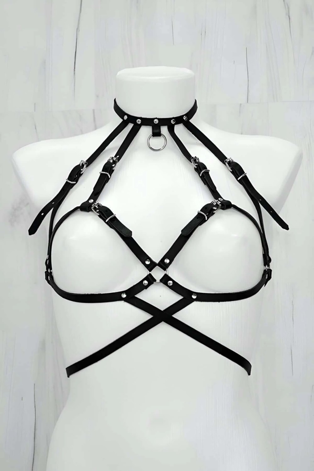 MTM My The Mall Giyim Seksi Giyim Deri Harness - BRF330 görsel 4