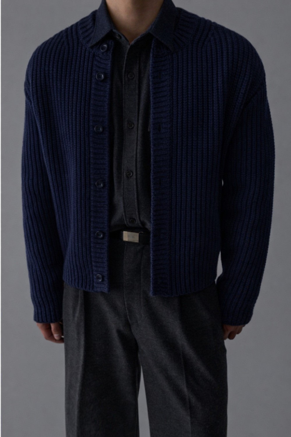 Tarz Cool Erkek Slim Fit Pamuklu Yuvarlak Yaka Düğmeli Hırka görsel 8