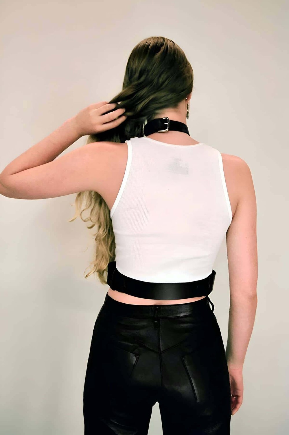 Hobilinka Boyun Bağlantılı Korse Kemer Harness, Kadın Deri Bel Kemeri - APFT1297