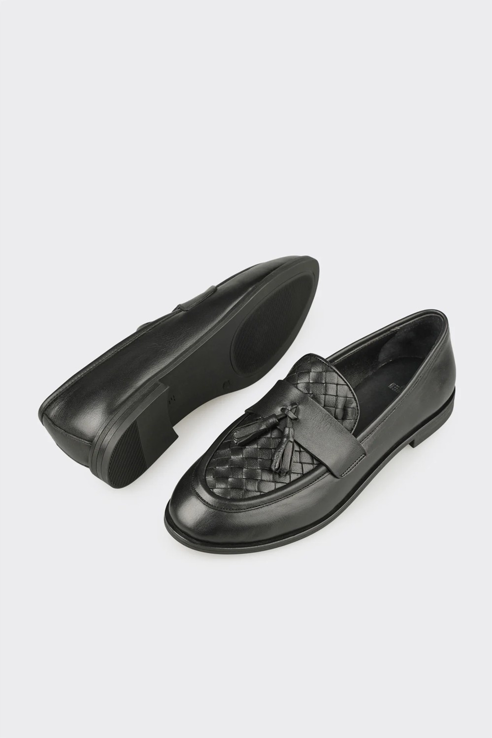 Elle Siyah Deri Kadın Günlük Ayakkabı görsel 8