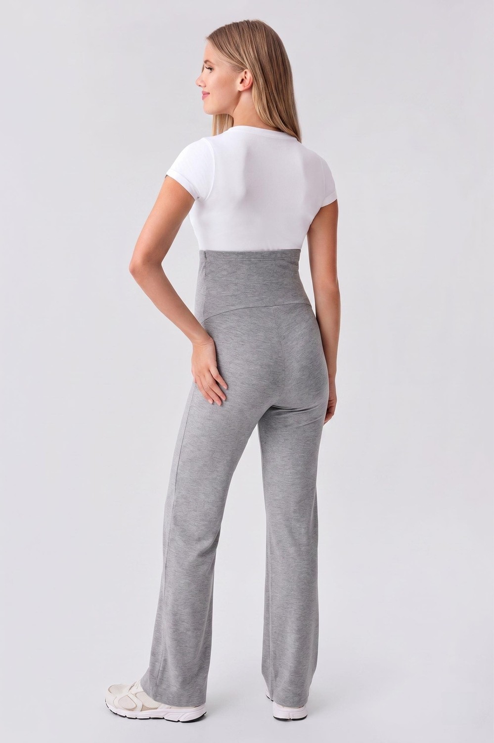 Artış Collection Düz Paça Ayarlanabilir Bel Jarse Esnek Viskoz Soft Hamile Pantolon VTP03 görsel 6