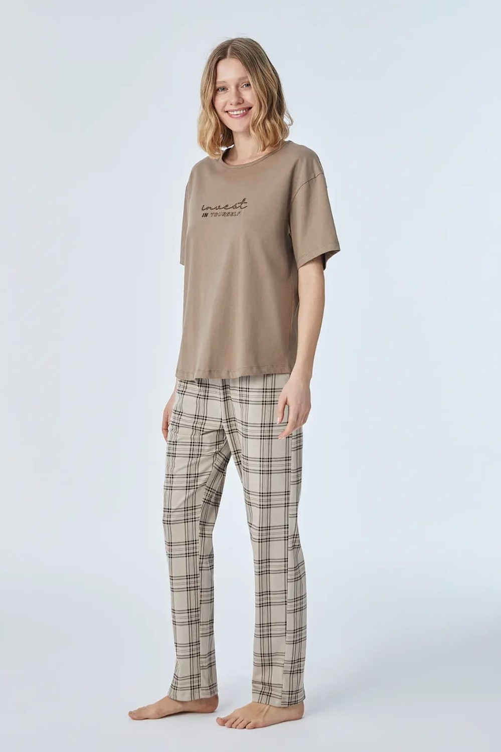 Pijadore 2111 Kısa Kollu Bayan Pijama Takım