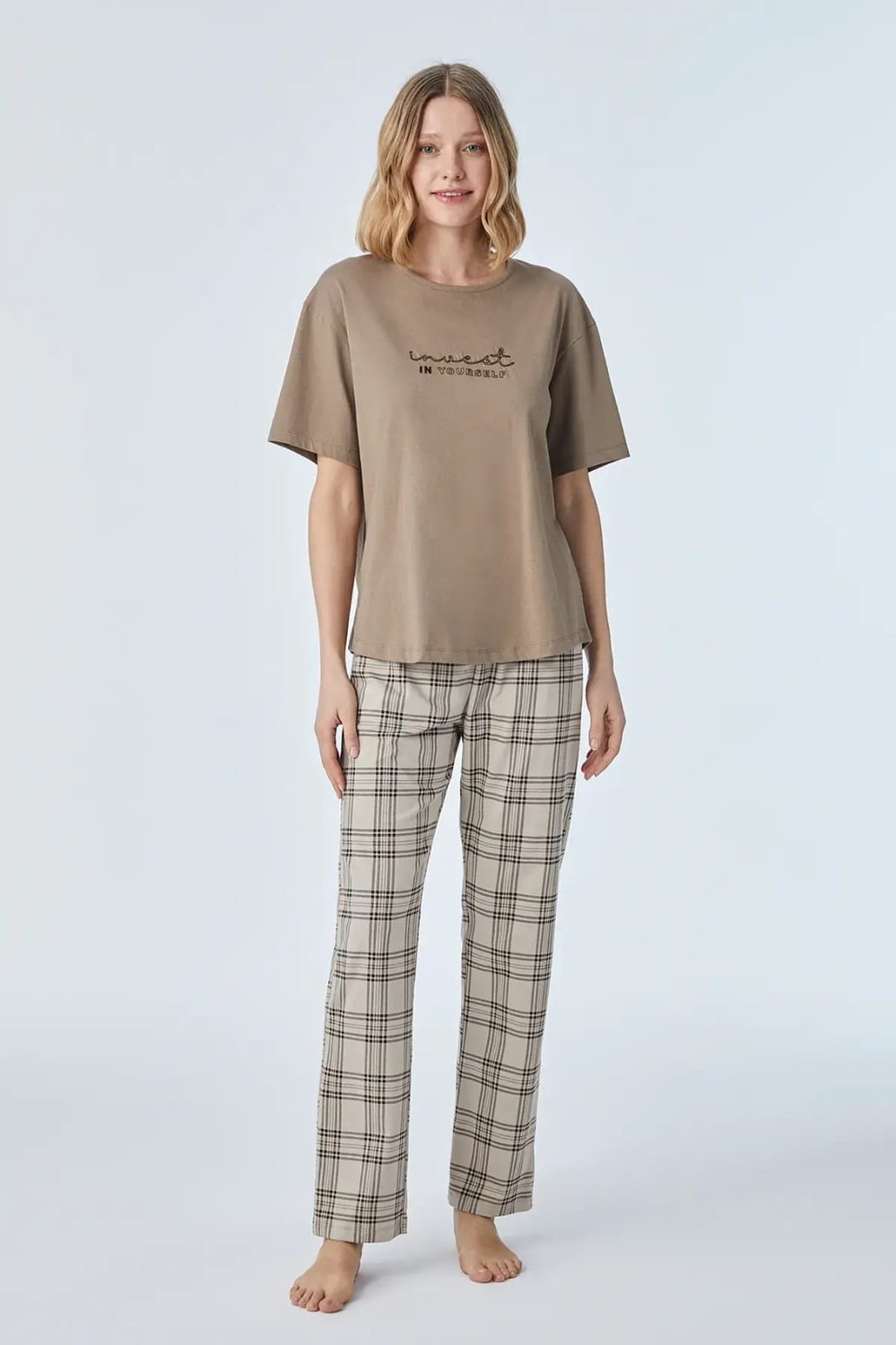 Pijadore 2111 Kısa Kollu Bayan Pijama Takım görsel 2