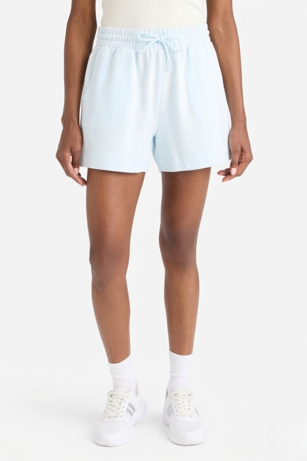 Soft & Basic Kadın Rahat Kalıp Cepli Beli Lastikli Kısa Paça Mavi Şort görsel 3