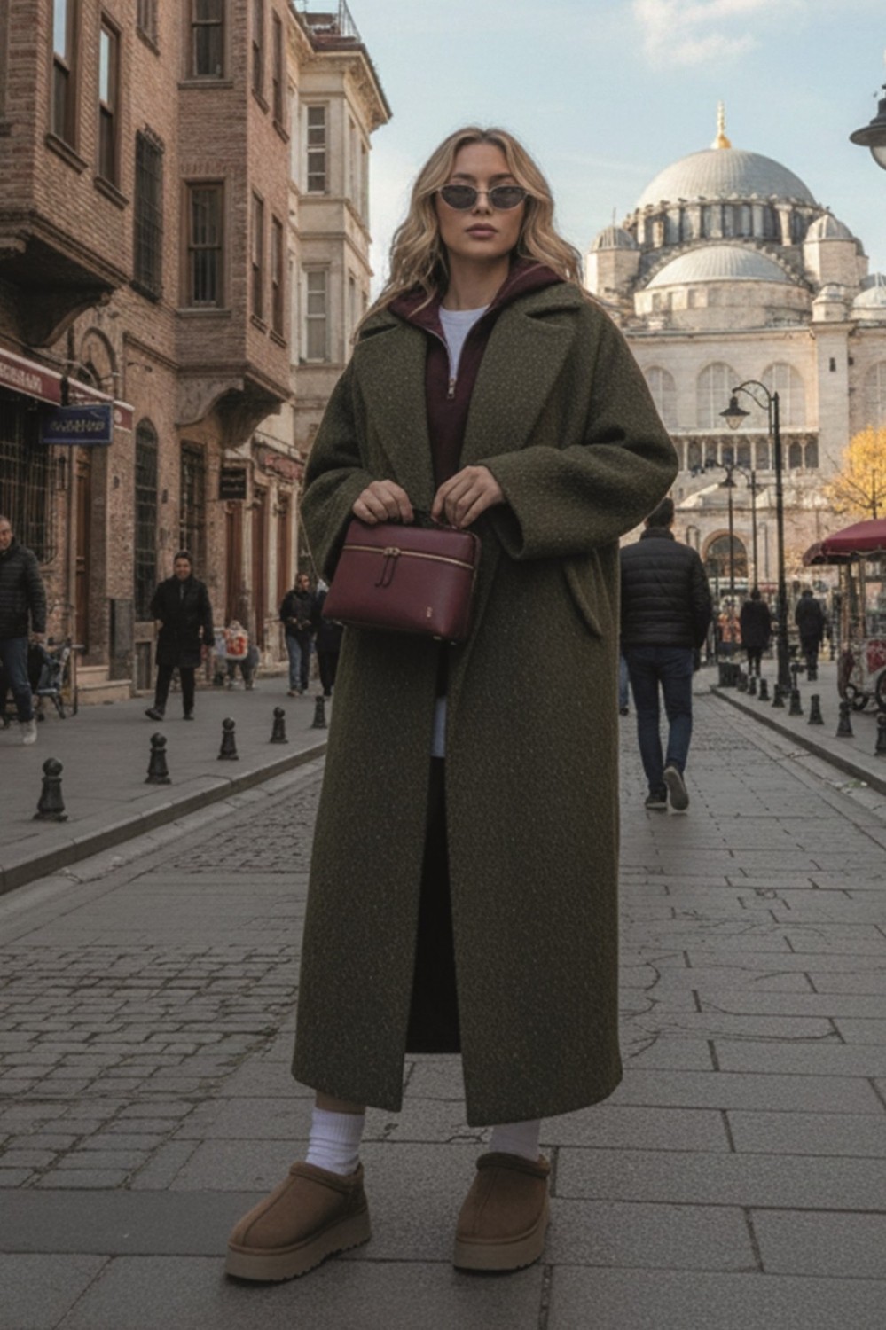 Barbora Kışlık Astarlı Detaylı Kadın Kaşmir Kaban görsel 3