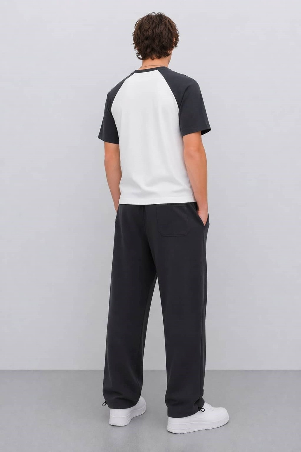 Ohepmoda Erkek Baggy Kalıp Baskılı Düz Rahat Günlük Eşofman Altı görsel 4
