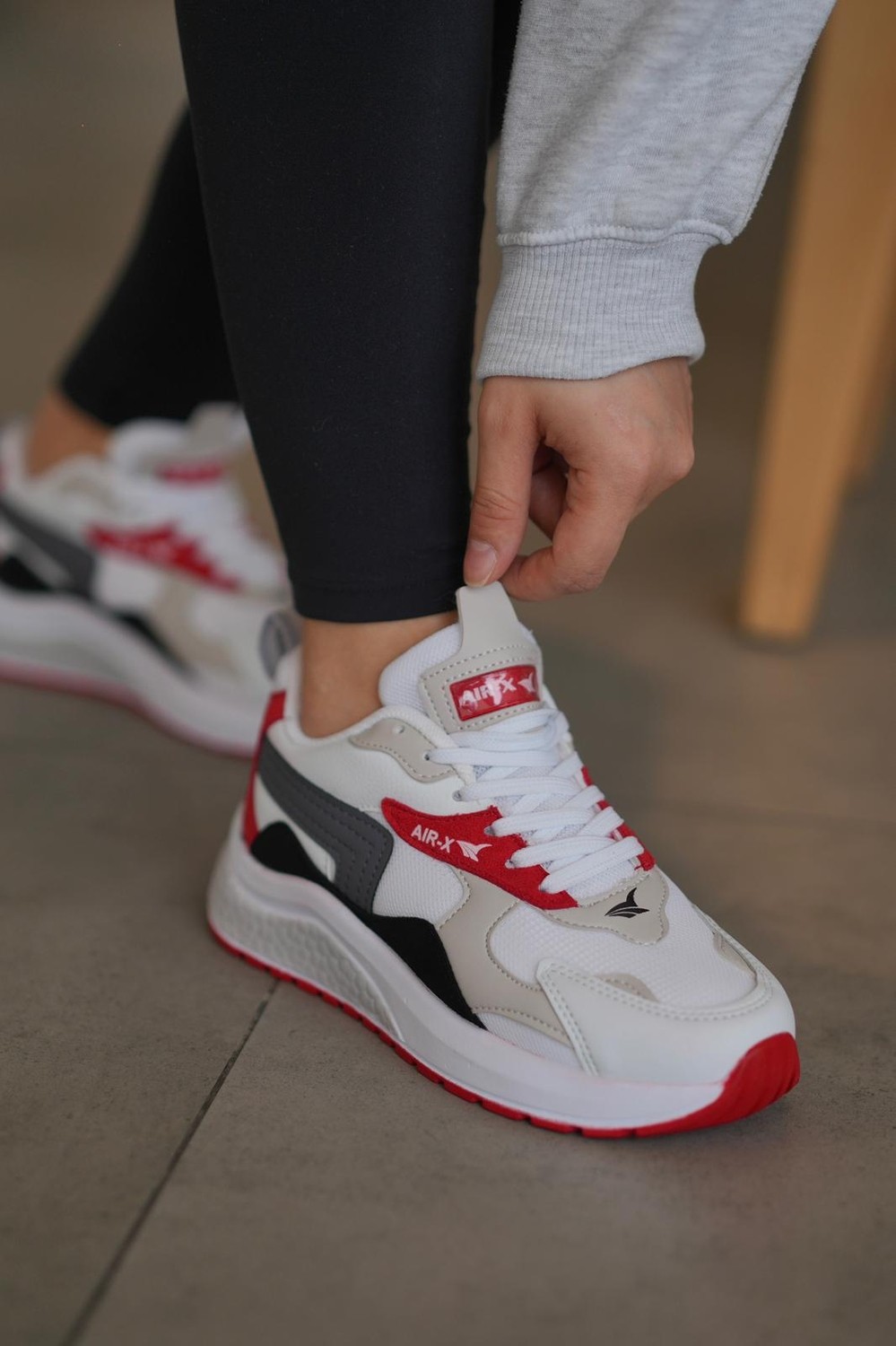 Solazer Kadın Füme Pudra Ortopedik Taban Günlük Sneaker 086-1