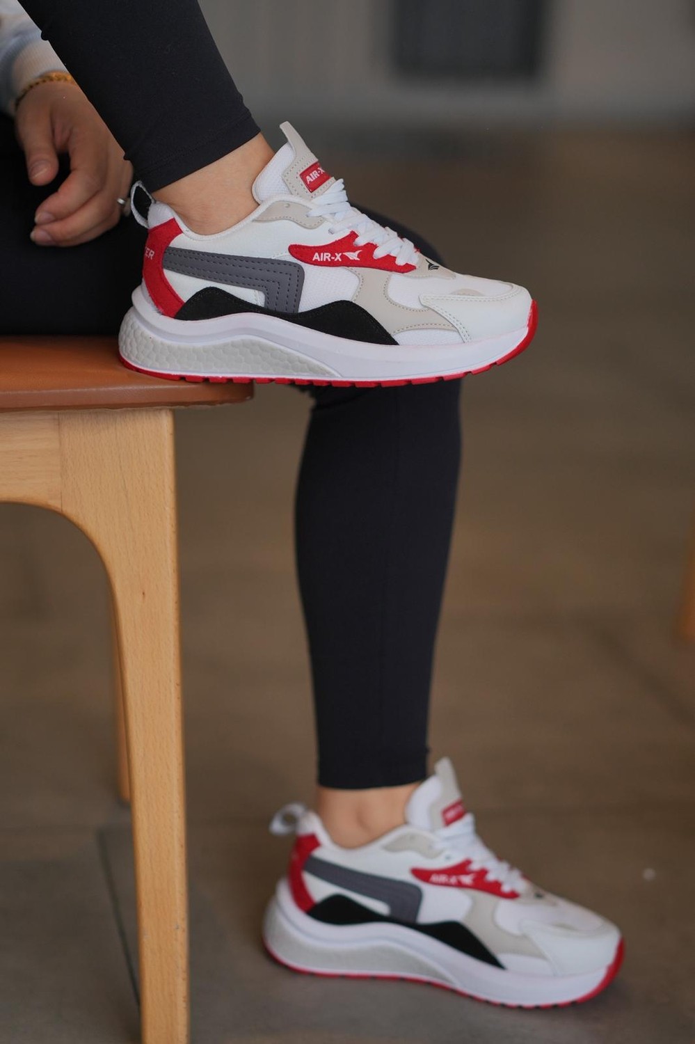 Solazer Kadın Füme Pudra Ortopedik Taban Günlük Sneaker 086-1 görsel 2