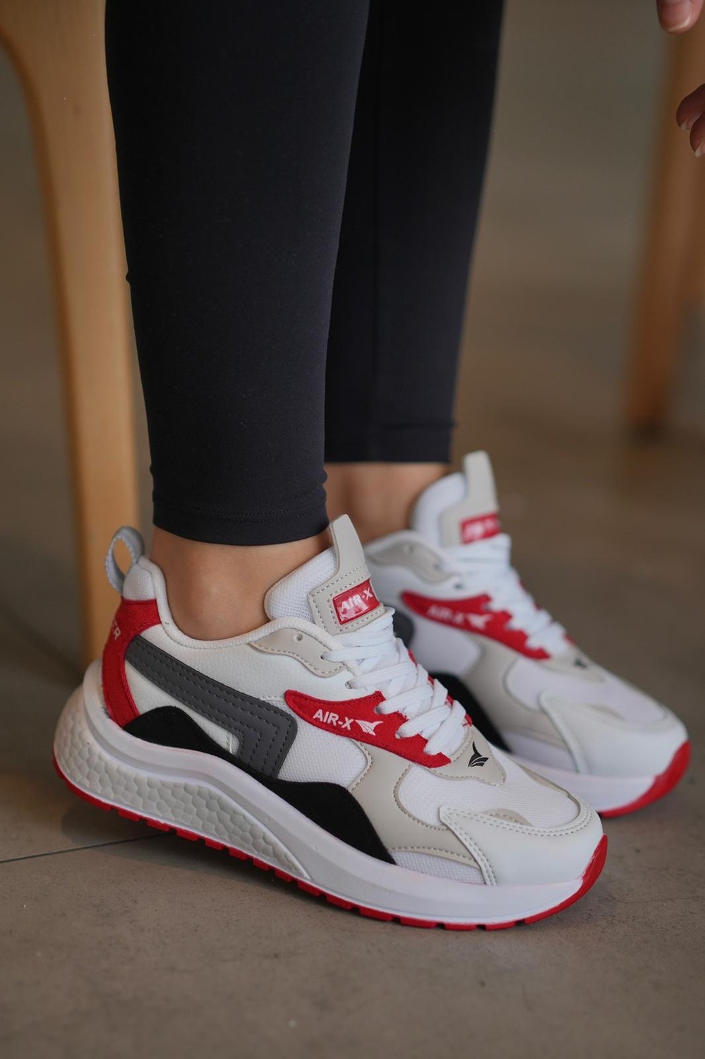 Solazer Kadın Füme Pudra Ortopedik Taban Günlük Sneaker 086-1 görsel 4