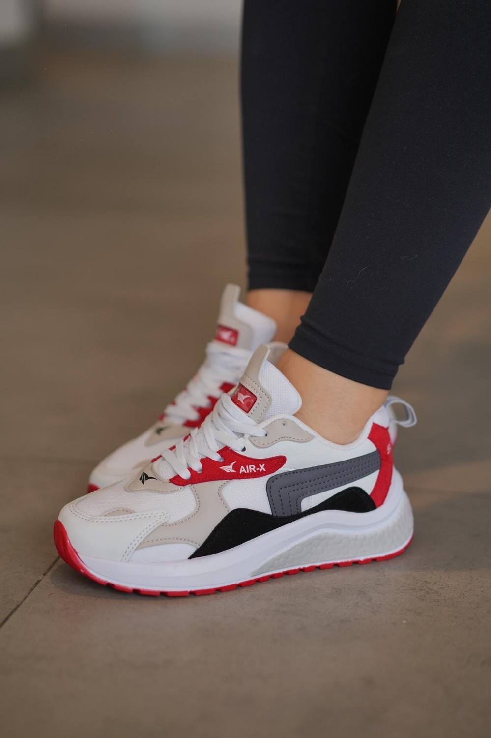 Solazer Kadın Füme Pudra Ortopedik Taban Günlük Sneaker 086-1 görsel 5