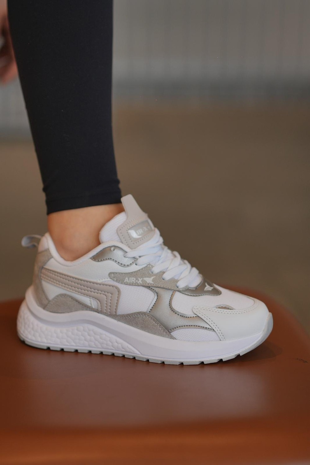 Solazer Kadın Füme Pudra Ortopedik Taban Günlük Sneaker 086-1 görsel 7