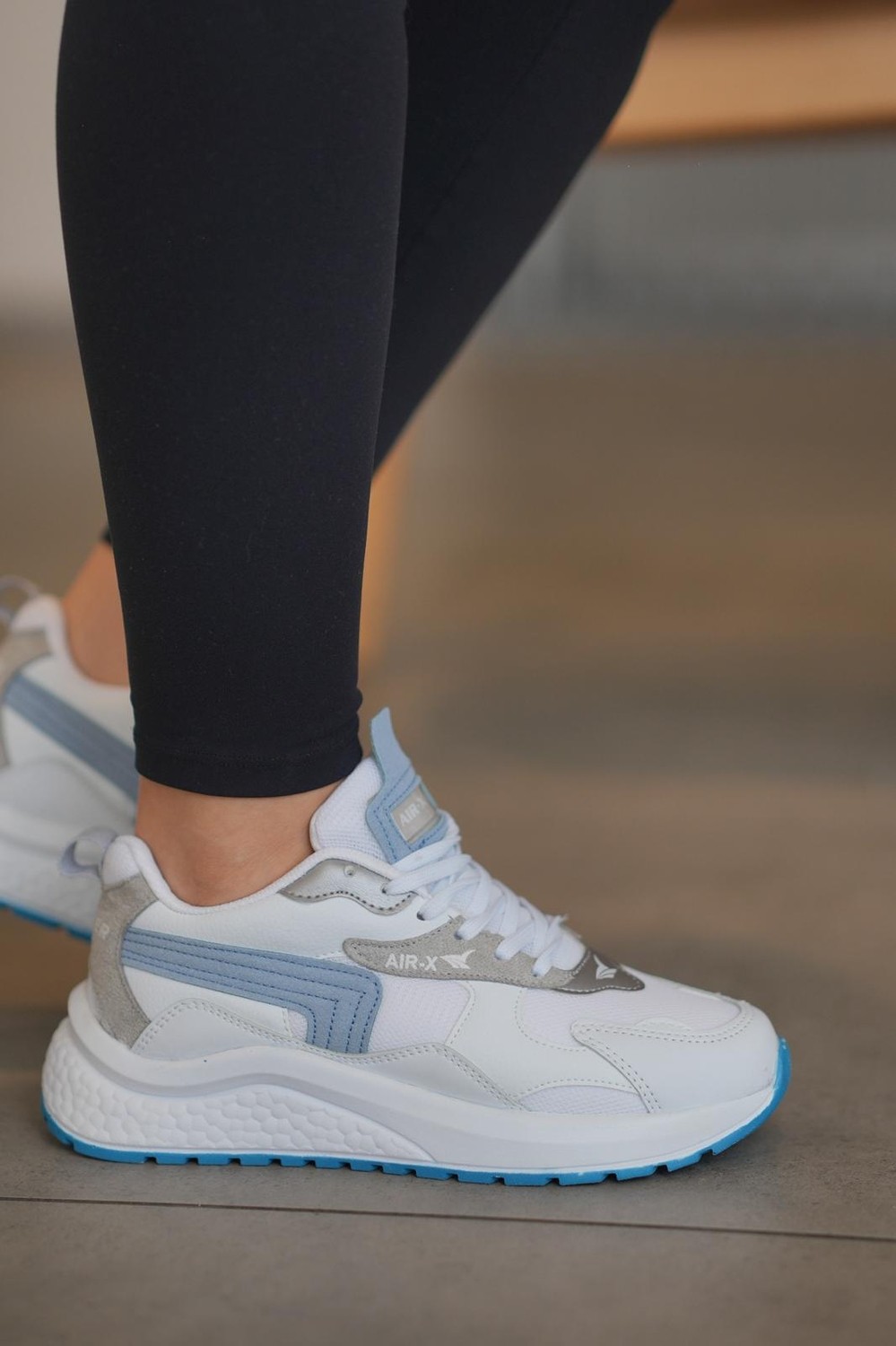 Solazer Kadın Füme Pudra Ortopedik Taban Günlük Sneaker 086-1