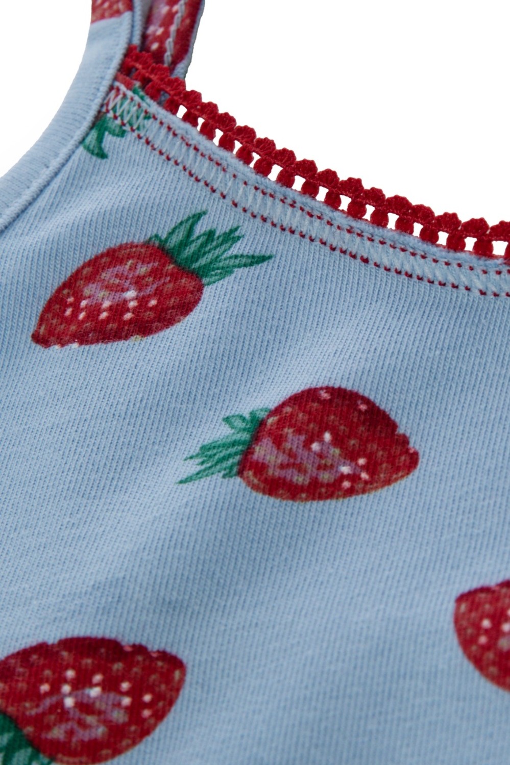Koza İç Giyim Kadın Ip Askılı Çilek Desenli Pamuklu Şortlu Pijama Takımı görsel 5