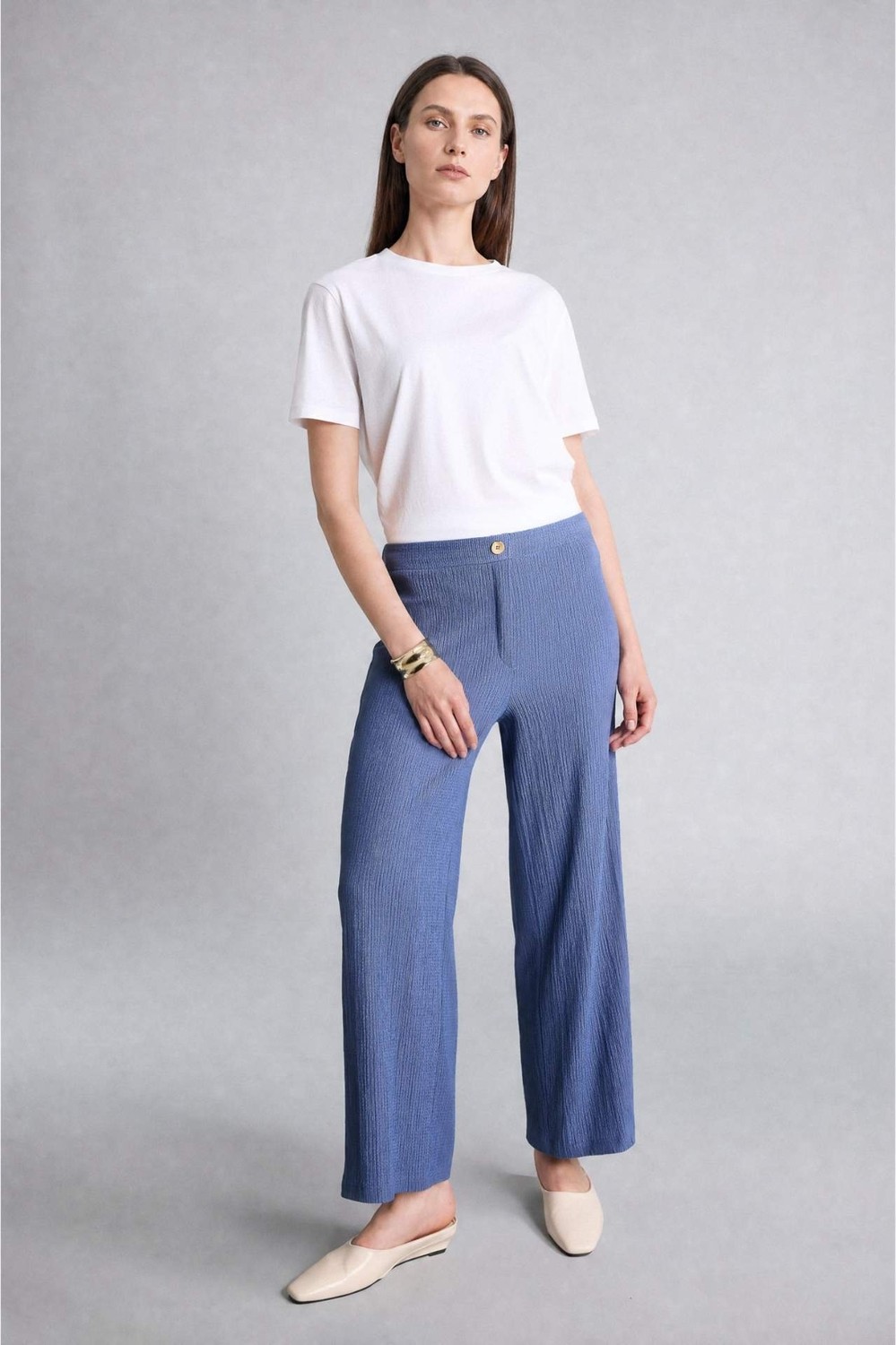 DeFacto Culotte Düz Paça Kırışık Dokulu Pantolon H8605AX26HS